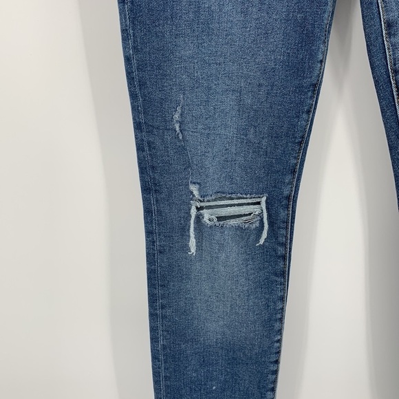Lovers & Friends Ricky skinny lower rise jeans Brighton distressing ankle new 25 - Picture 4 of 9